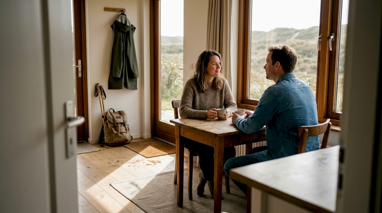 Geniet van een gezellig diner aan de eettafel in je duurzame vakantiehuis op Ameland