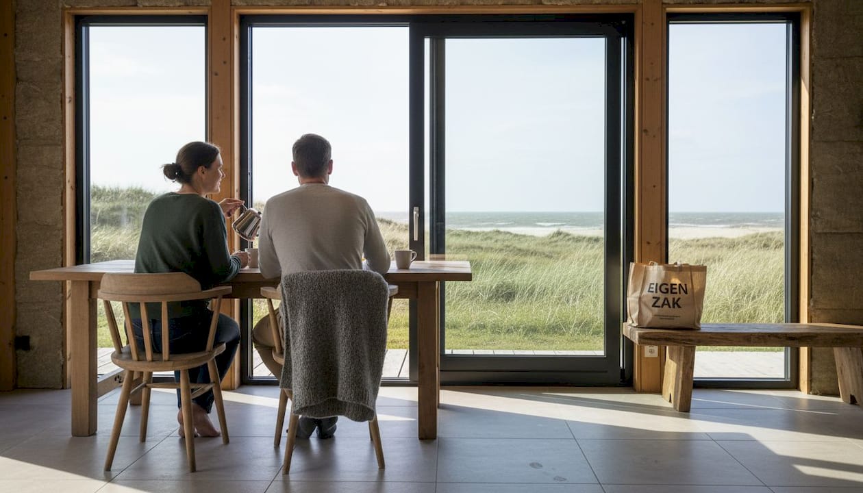 Stel geniet samen van een duurzaam vakantiehuis op Ameland