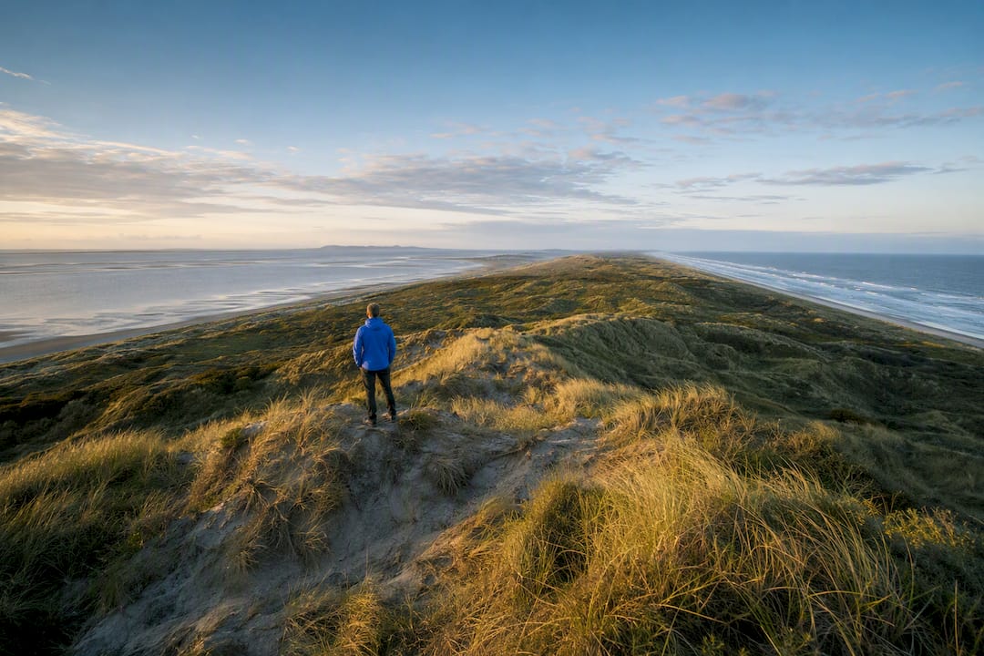 Uitzicht vanaf de Oerdblinkert op beide zeeën